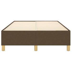 vidaXL Box Spring Bed Frame Dark Brown 120x200 cm Fabric