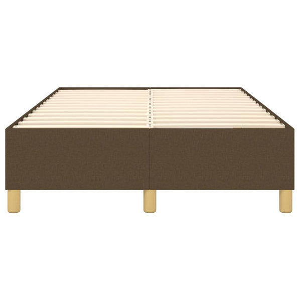 vidaXL Box Spring Bed Frame Dark Brown 120x200 cm Fabric