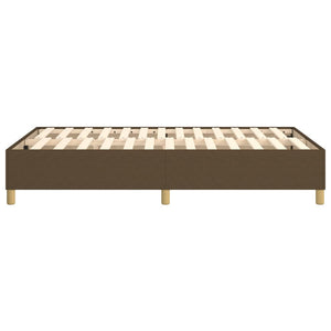 vidaXL Box Spring Bed Frame Dark Brown 120x200 cm Fabric