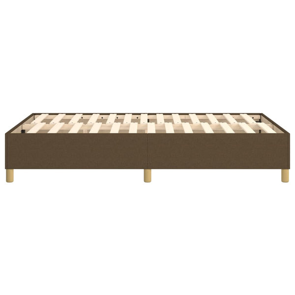 vidaXL Box Spring Bed Frame Dark Brown 120x200 cm Fabric