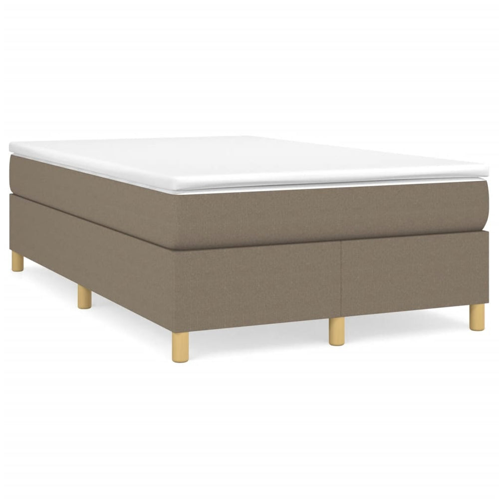 vidaXL Cadre de lit double rembourré taupe 120 x 200 cm en tissu