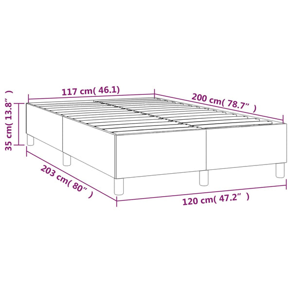 Boxspringbettgestell Taupe 120x200 cm Stoff