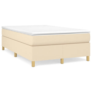 vidaXL Cadre de lit coffre crème 120x200 cm tissu
