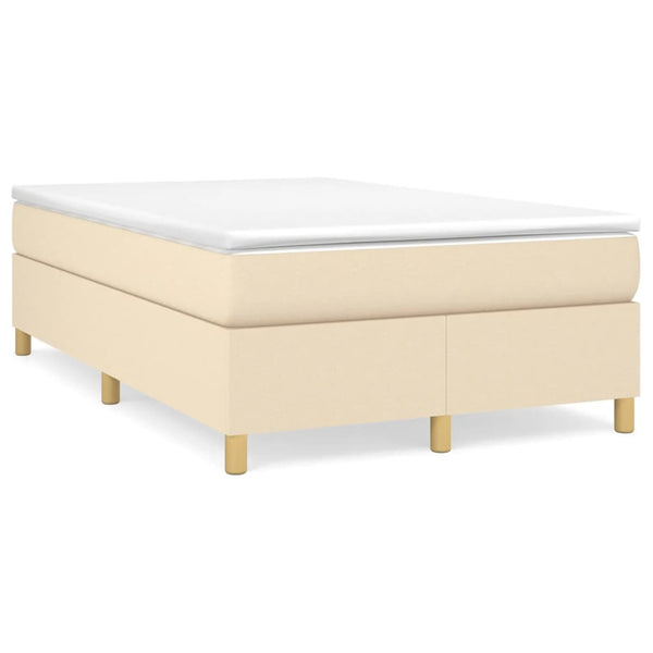 vidaXL Cadre de lit coffre crème 120x200 cm tissu