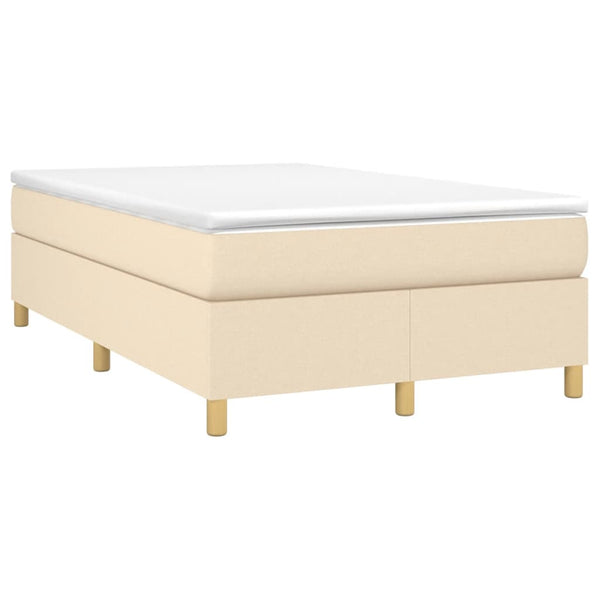 vidaXL Cadre de lit coffre crème 120x200 cm tissu