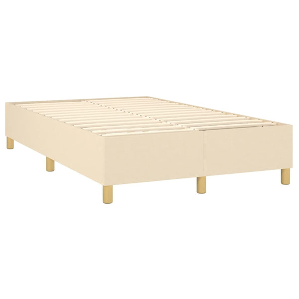 vidaXL Cadre de lit coffre crème 120x200 cm tissu