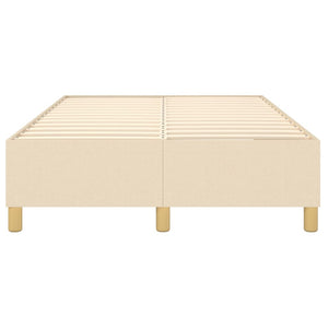 vidaXL Cadre de lit coffre crème 120x200 cm tissu