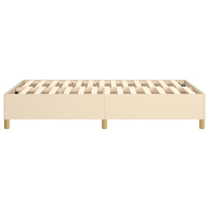 vidaXL Cadre de lit coffre crème 120x200 cm tissu