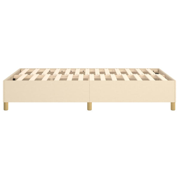 vidaXL Cadre de lit coffre crème 120x200 cm tissu