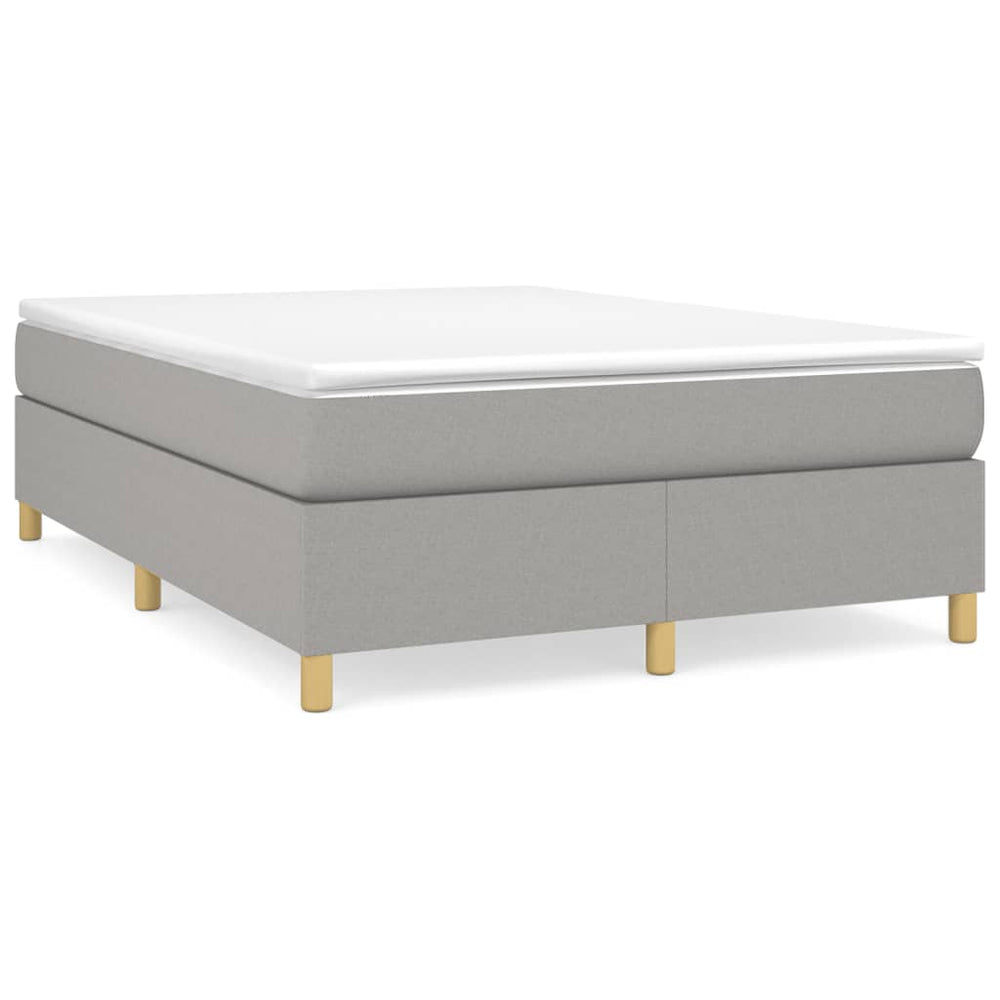 Base de lit tapissée vidaXL Gris clair 140x190 cm Tissu