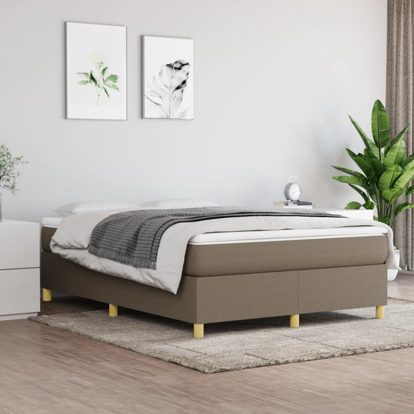 Base de lit tapissier vidaXL taupe 140x190 cm en tissu