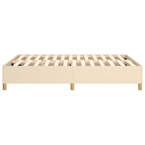 Boxspringbettgestell Creme 140x190 cm Stoff