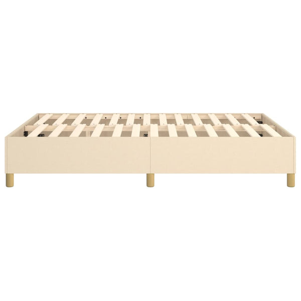 Boxspringbettgestell Creme 140x190 cm Stoff