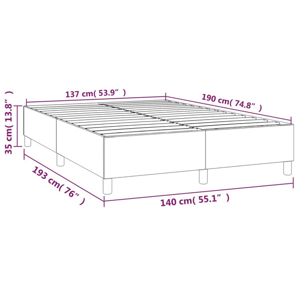 Boxspringbettgestell Blau 140x190 cm Stoff