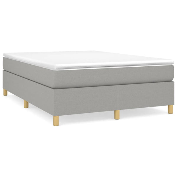 Boxspringbettgestell Hellgrau 140x200 cm Stoff
