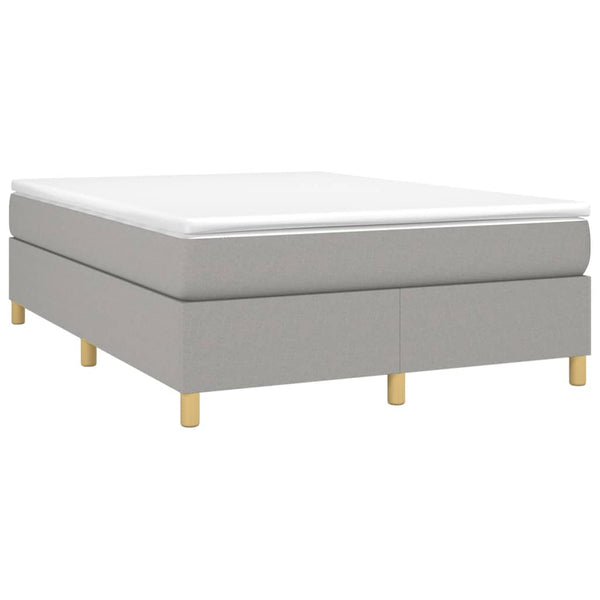 Boxspringbettgestell Hellgrau 140x200 cm Stoff