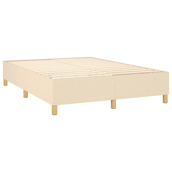 Boxspringbettgestell Creme 140x200 cm Stoff