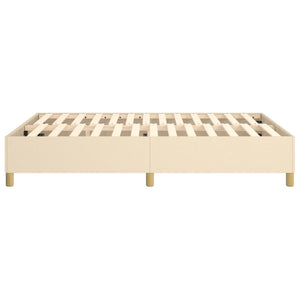 Boxspringbettgestell Creme 140x200 cm Stoff