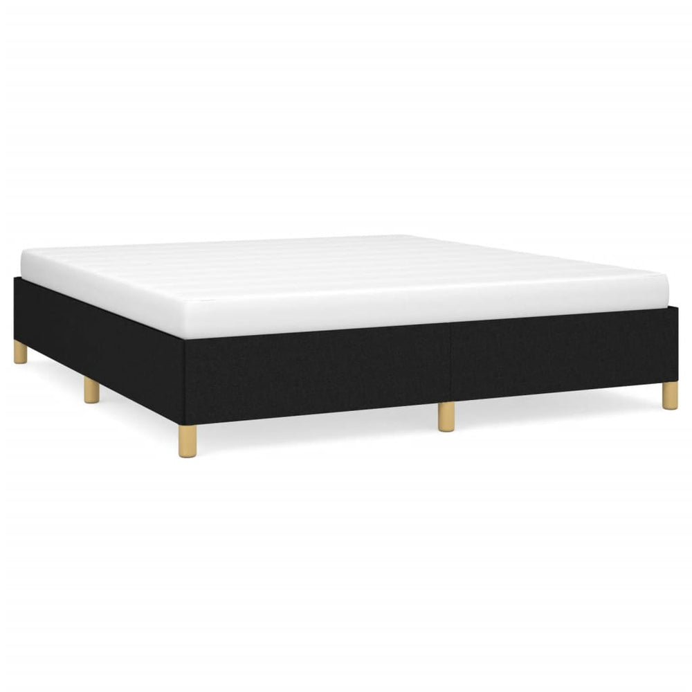 vidaXL Cadre de lit coffre à ressorts noir 160x200 cm Tissu