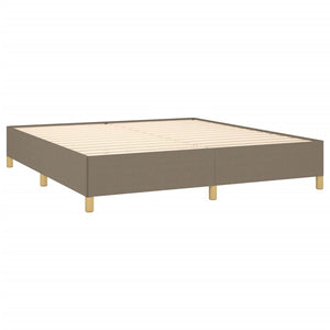 vidaXL Cadre de lit coffre tapissé taupe 160x200 cm tissu