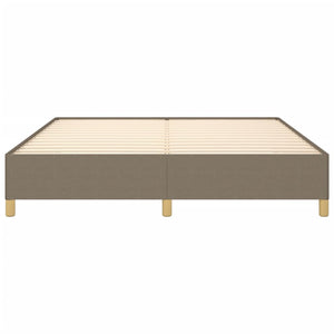 vidaXL Cadre de lit coffre tapissé taupe 160x200 cm tissu