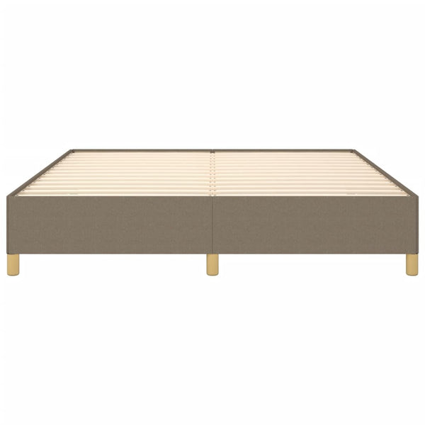 vidaXL Cadre de lit coffre tapissé taupe 160x200 cm tissu