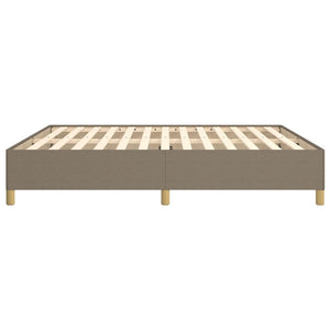 vidaXL Cadre de lit coffre tapissé taupe 160x200 cm tissu