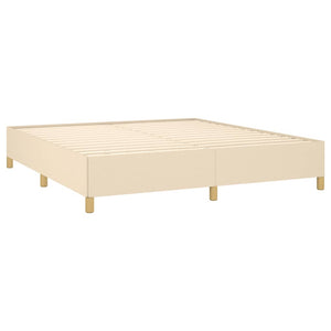 Boxspringbettgestell Creme 160x200 cm Stoff