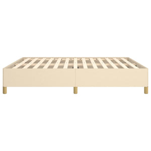 Boxspringbettgestell Creme 160x200 cm Stoff