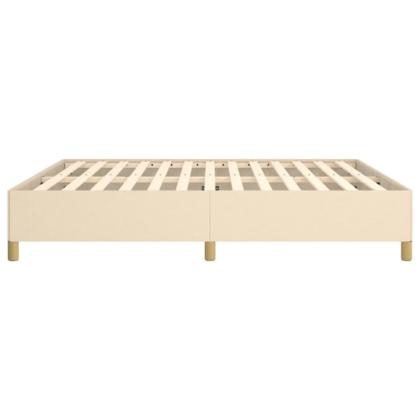 Boxspringbettgestell Creme 160x200 cm Stoff