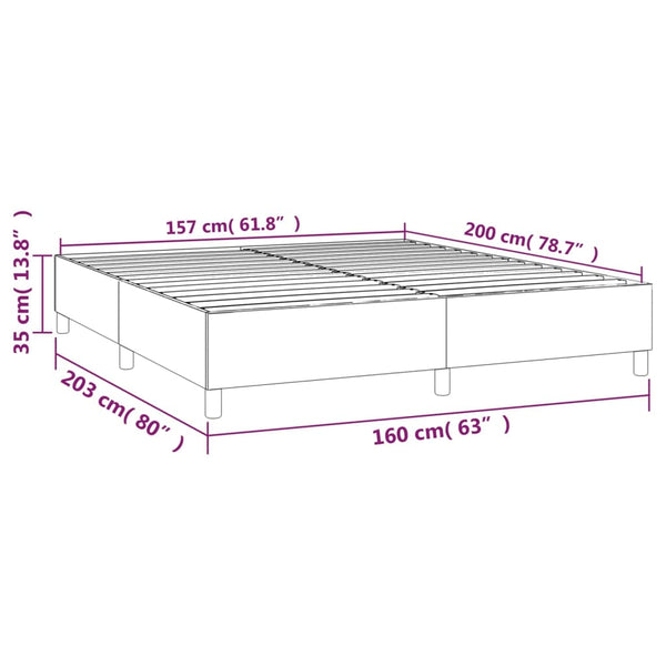 Boxspringbettgestell Blau 160x200 cm Stoff