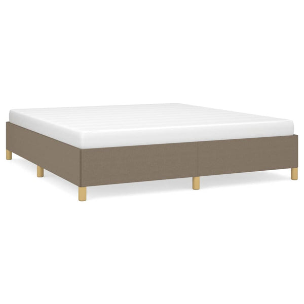 Cadre de lit tapissier vidaXL Taupe 180x200 cm Tissu