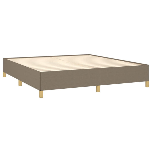 Cadre de lit tapissier vidaXL Taupe 180x200 cm Tissu