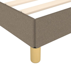 Cadre de lit tapissier vidaXL Taupe 180x200 cm Tissu