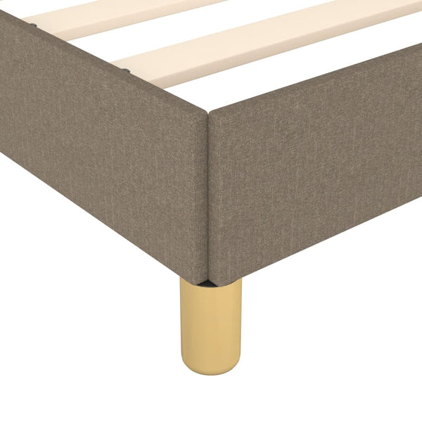 Cadre de lit tapissier vidaXL Taupe 180x200 cm Tissu