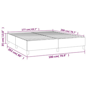 Cadre de lit tapissier vidaXL Taupe 180x200 cm Tissu