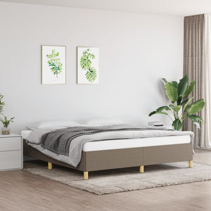 Cadre de lit tapissier vidaXL Taupe 180x200 cm Tissu