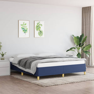 Boxspringbettgestell Blau 180x200 cm Stoff
