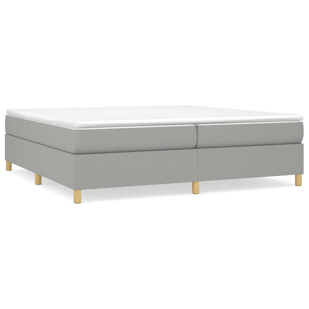 vidaXL Cadre de lit double rembourré gris clair 200x200 cm Tissu