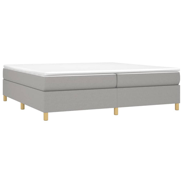Boxspringbettgestell Hellgrau 200x200 cm Stoff