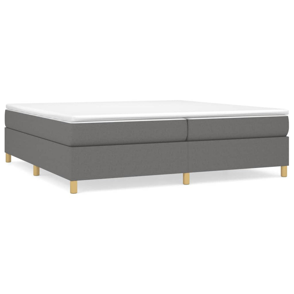 vidaXL Cadre de lit double en tissu gris foncé 200x200 cm