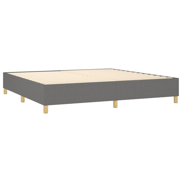 Boxspringbettgestell Dunkelgrau 200x200 cm Stoff