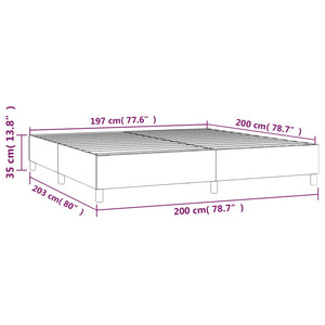Boxspringbettgestell Dunkelgrau 200x200 cm Stoff