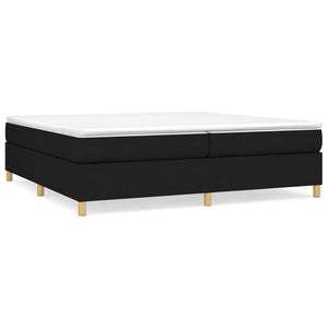 vidaXL Cadre de lit avec sommier tapissier Noir 200x200 cm Tissu