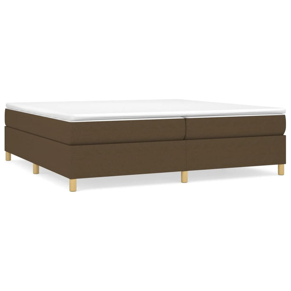 vidaXL Cadre de lit double rembourré marron foncé 200x200 cm Tissu