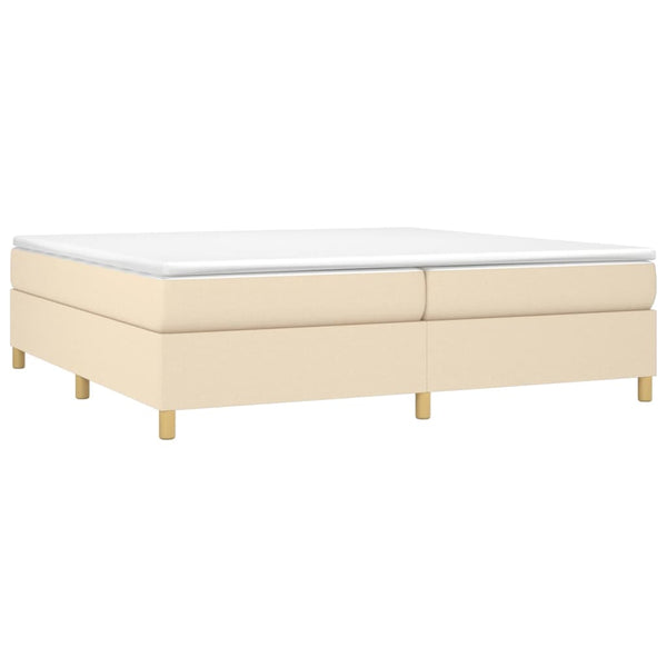 Boxspringbettgestell Creme 200x200 cm Stoff