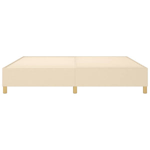 Boxspringbettgestell Creme 200x200 cm Stoff