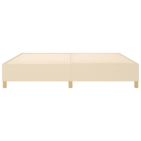 Boxspringbettgestell Creme 200x200 cm Stoff