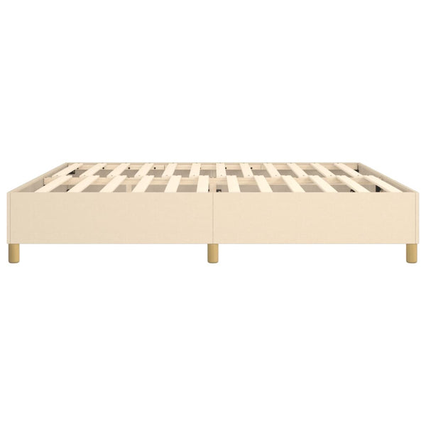 Boxspringbettgestell Creme 200x200 cm Stoff