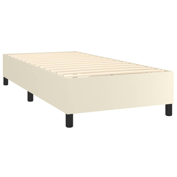 vidaXL Cadre de lit pour sommier tapissier crème 80x200 cm similicuir